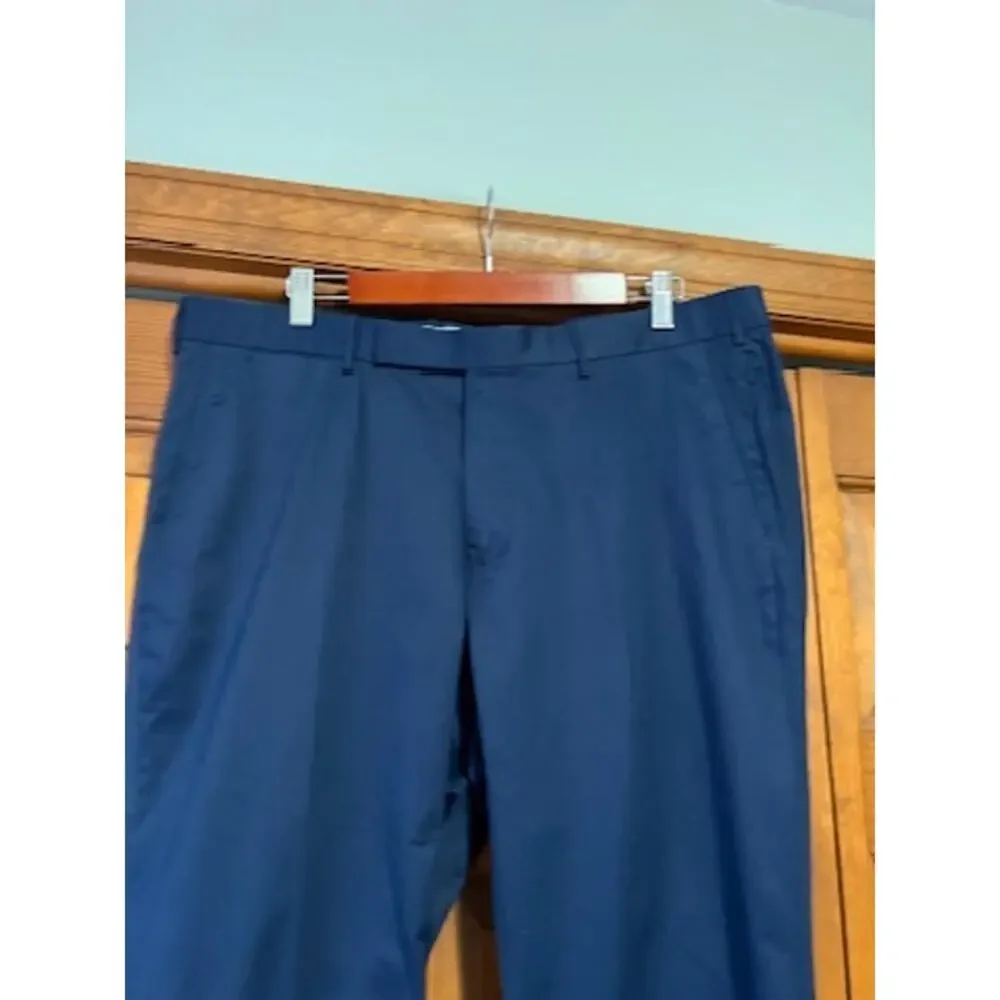 Ermenegildo Zegna Men's Slim Fit Navy Cotton Trousers 56R 39 Luxury (US 38/40)